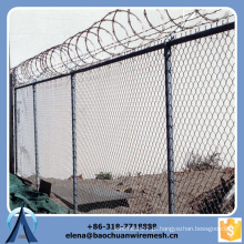 Galvanizado cadeia de malha de arame / PVC Revestido Chain Link Fence / usado cerca de ligação de corrente para a fábrica de venda